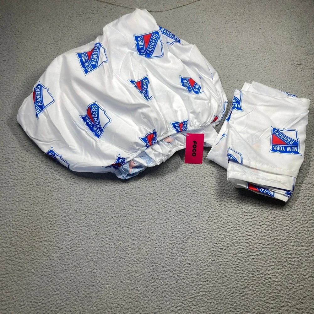 New York Rangers Hockey Comforter Set NEW Twin Blue‎ NHL 5 Piece Logo Print